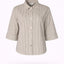 Jas uit stretch stof - Taupe stripe