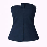 Bustier top in stretchstof - Navy