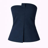 Bustier top in stretchstof - Navy