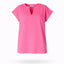 T-shirt met schouderdetail - Neon pink