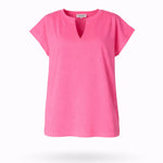 T-shirt met schouderdetail - Neon pink