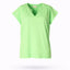 T-shirt met schouderdetail - Neon green