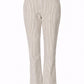 Stretch broek met smalle pijpen - Taupe stripe
