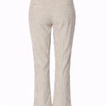 Stretch broek met smalle pijpen - Taupe stripe