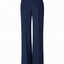 Wijde broek met bandplooi - Navy