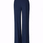 Wijde broek met bandplooi - Navy