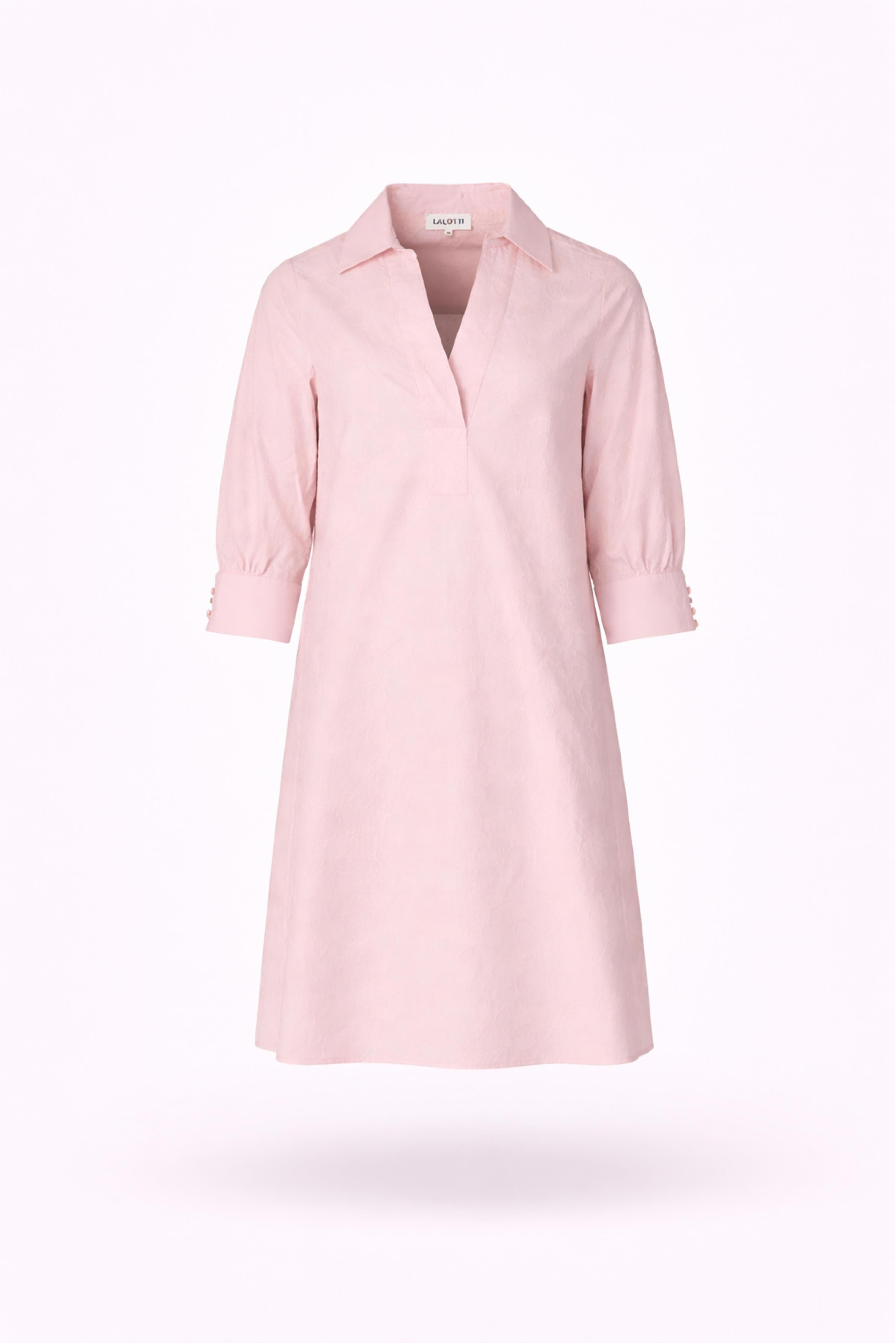 Jurk in bloemenkant - Blush pink