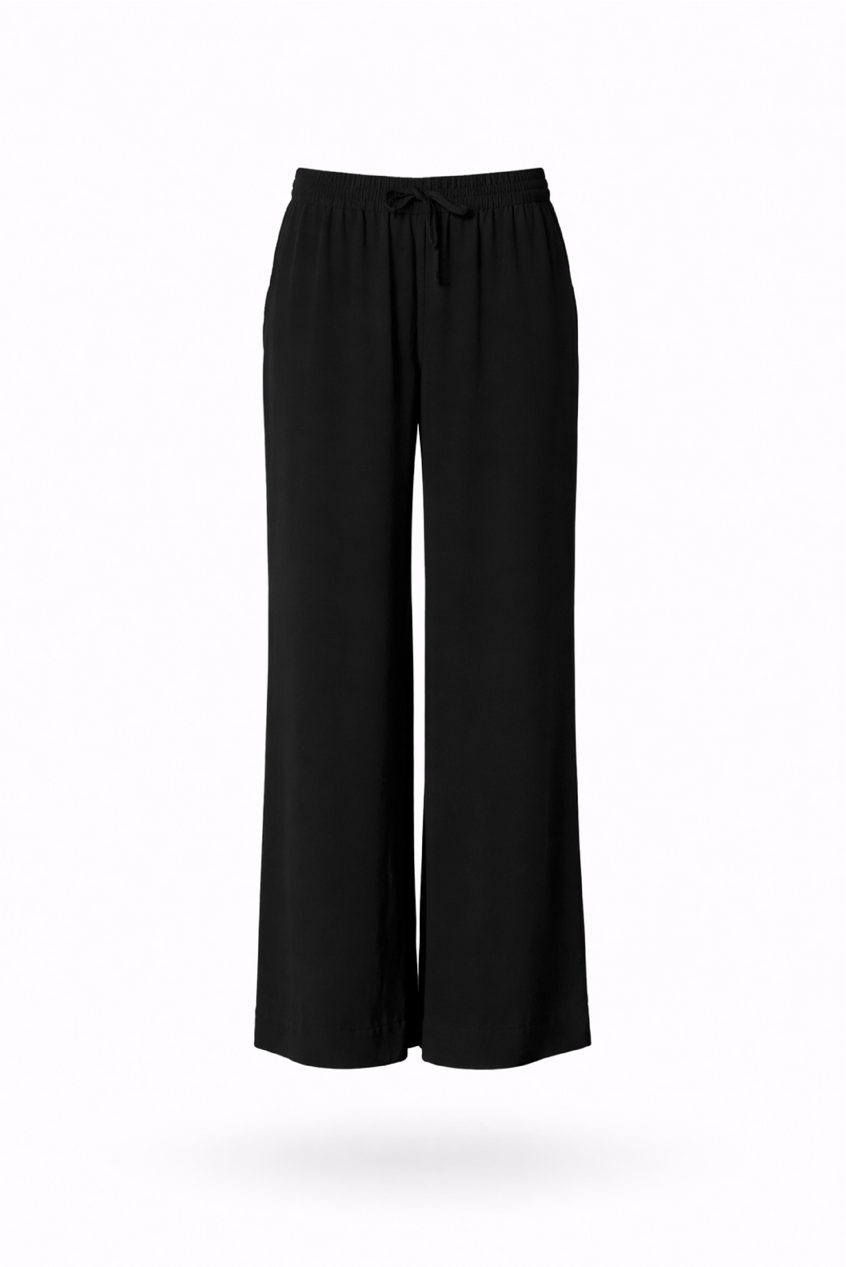 Wijde broek met rekker - Black