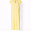 T-shirt jurk met v-hals - Butter yellow