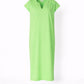 T-shirt jurk met v-hals - Neon green