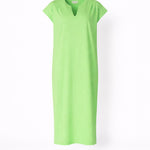 T-shirt jurk met v-hals - Neon green