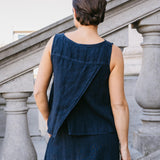 Linnen top - Navy