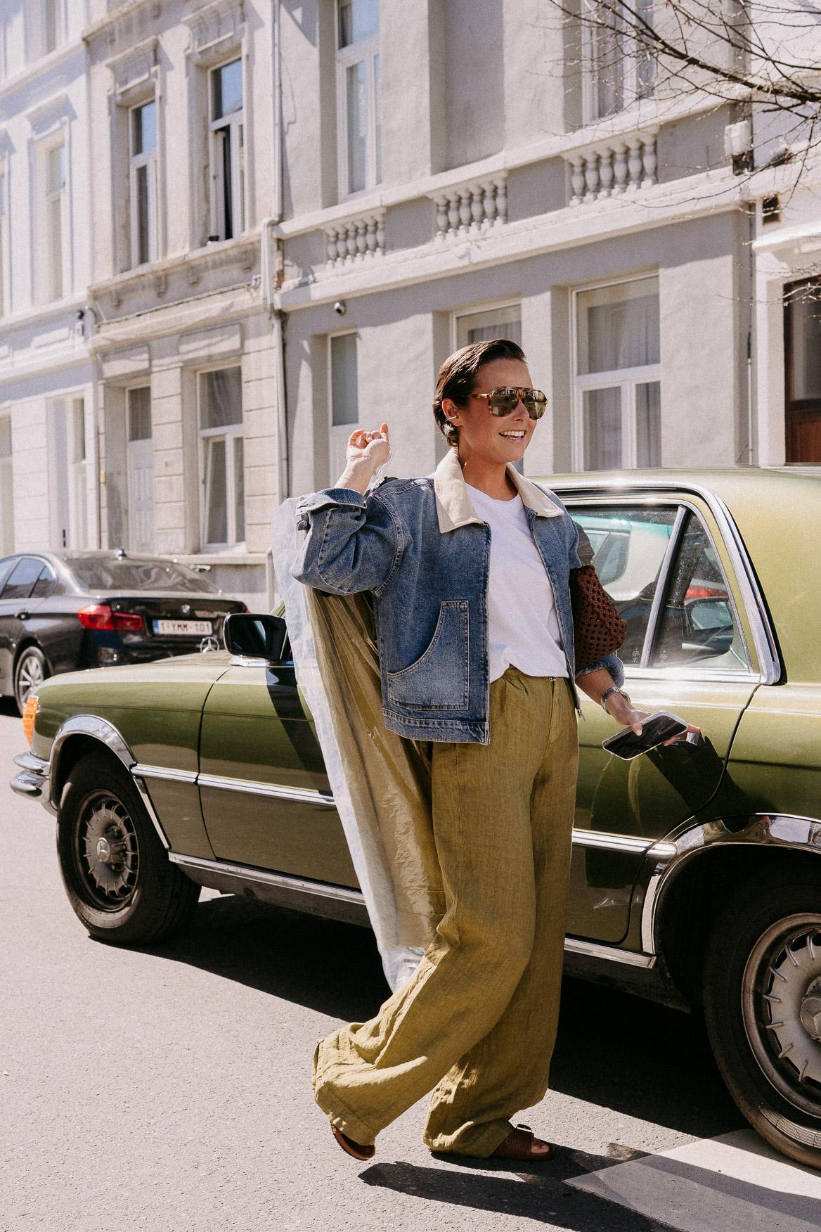 Linnen broek - Olive