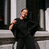 Top met afneembare cape - Black