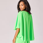 Top met afneembare cape - Neon green
