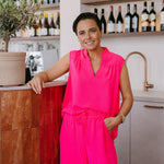 Blouse met fronsjes - Pink