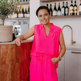 Blouse met fronsjes - Pink