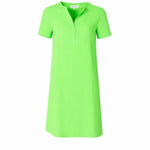 Jurk met v-hals en korte mouw - Neon green