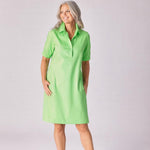 Korte jurk met smok - Neon green
