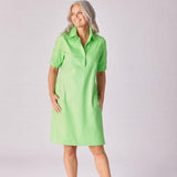 Korte jurk met smok - Neon green