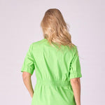 Korte jurk met smok - Neon green