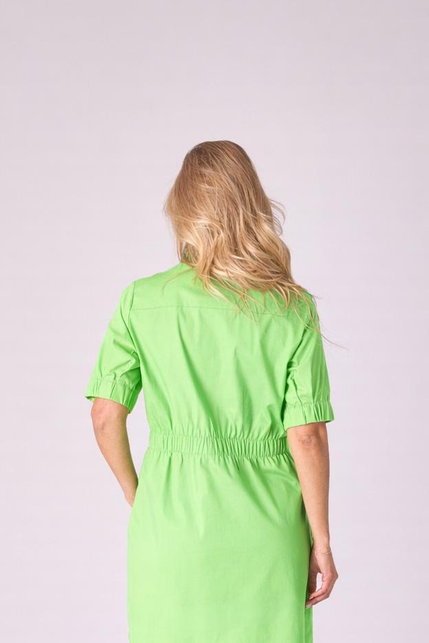 Korte jurk met smok - Neon green