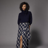 Atlanta flanellen maxi rok - Navy Checks