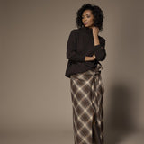 Atlanta flanellen maxi rok - Brown Checks