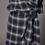 Dover flanellen minirok - Navy Checks