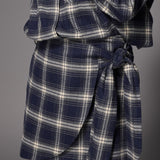 Dover flanellen minirok - Navy Checks