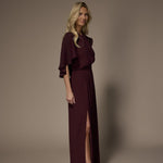 Felice avondjurk met cape - Burgundy