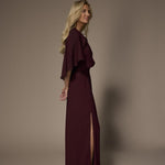 Felice avondjurk met cape - Burgundy