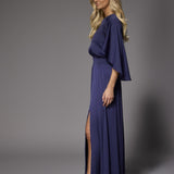 Felice avondjurk met cape - Navy