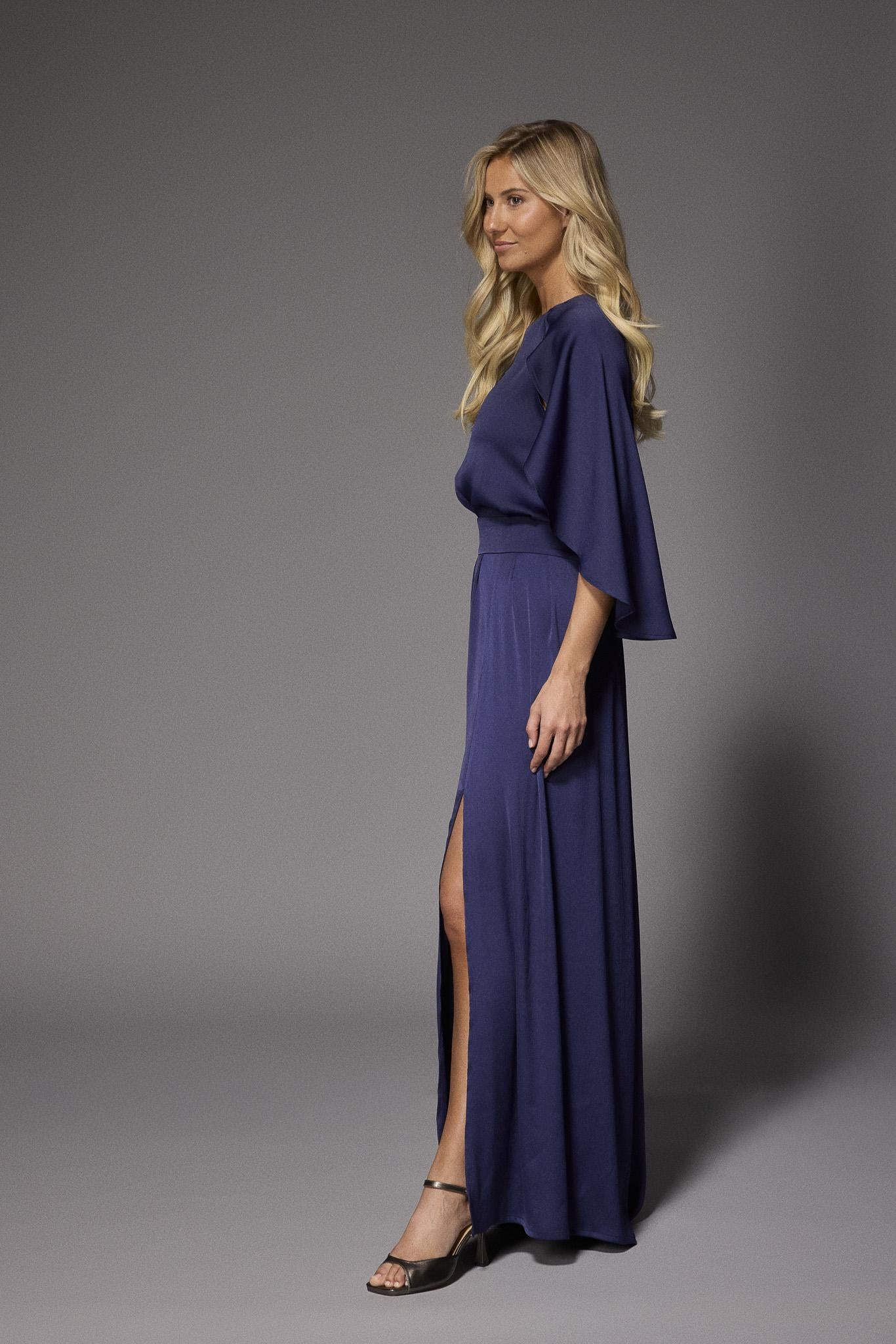 Felice avondjurk met cape - Navy