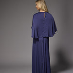 Felice avondjurk met cape - Navy