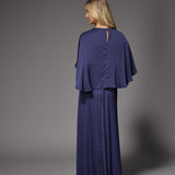 Felice avondjurk met cape - Navy