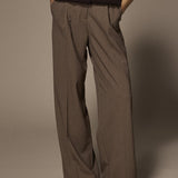 Oregon pantalon met bandplooi - Brown