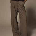 Oregon pantalon met bandplooi - Brown
