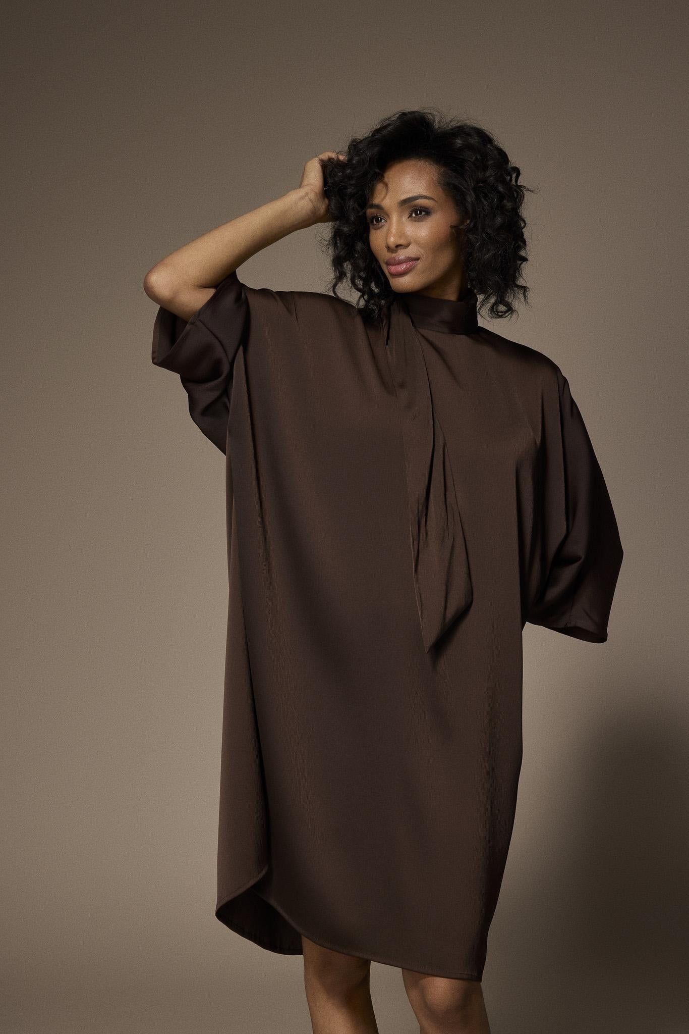 Gala omkeerbare mini jurk - Brown