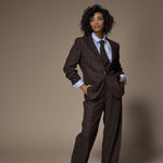 Cilia geruite blazer - Brown