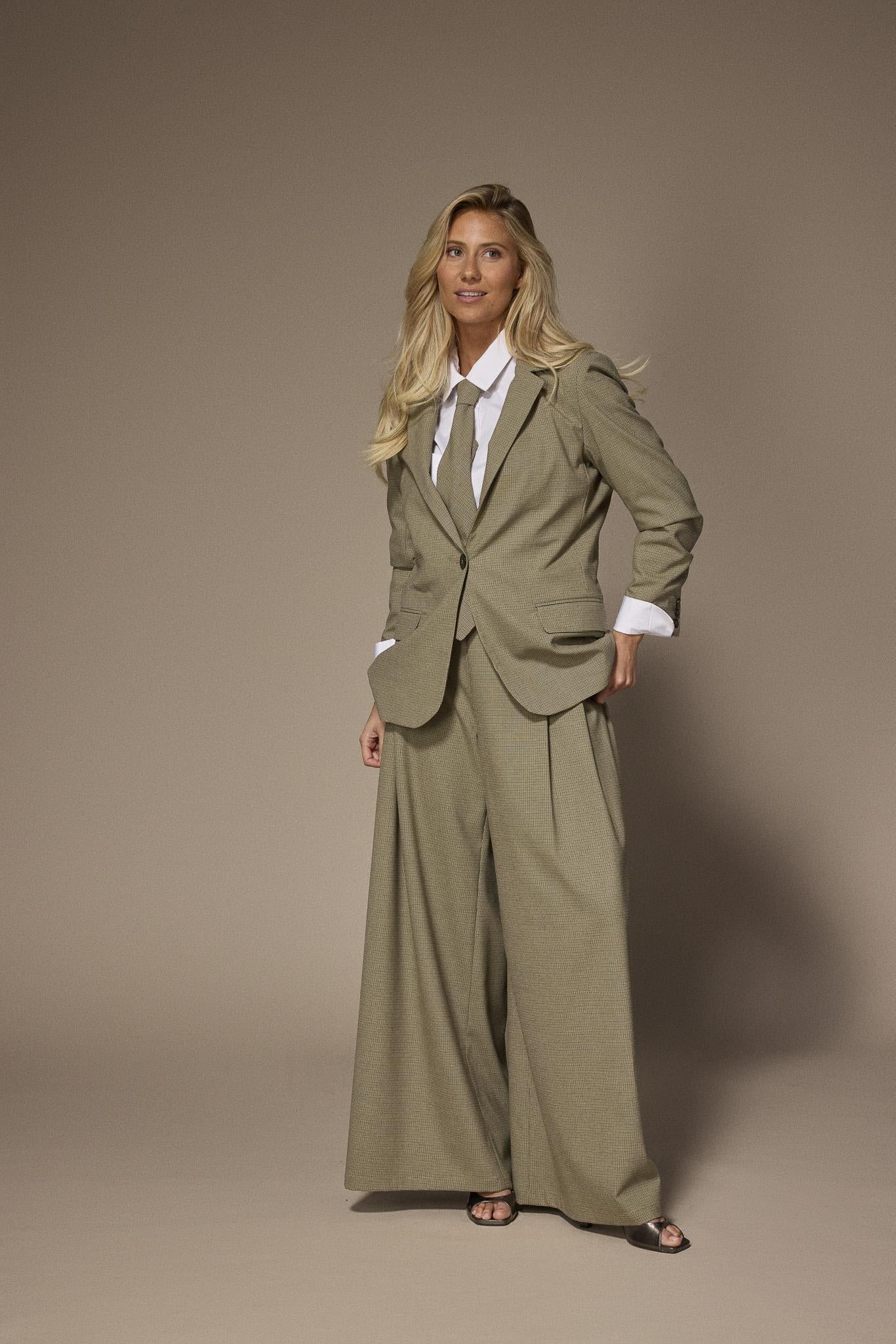 Cilia geruite blazer - Green Checks