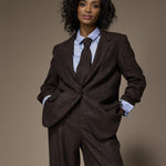 Cilia geruite blazer - Brown