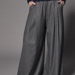 Odessa super wide-leg broek - Grey Checks