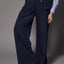 Orelie velours wide-leg broek - Navy