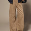 Orelie velours wide-leg broek - Camel