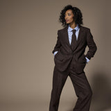 Oscare pantalon met hoge taille - Brown
