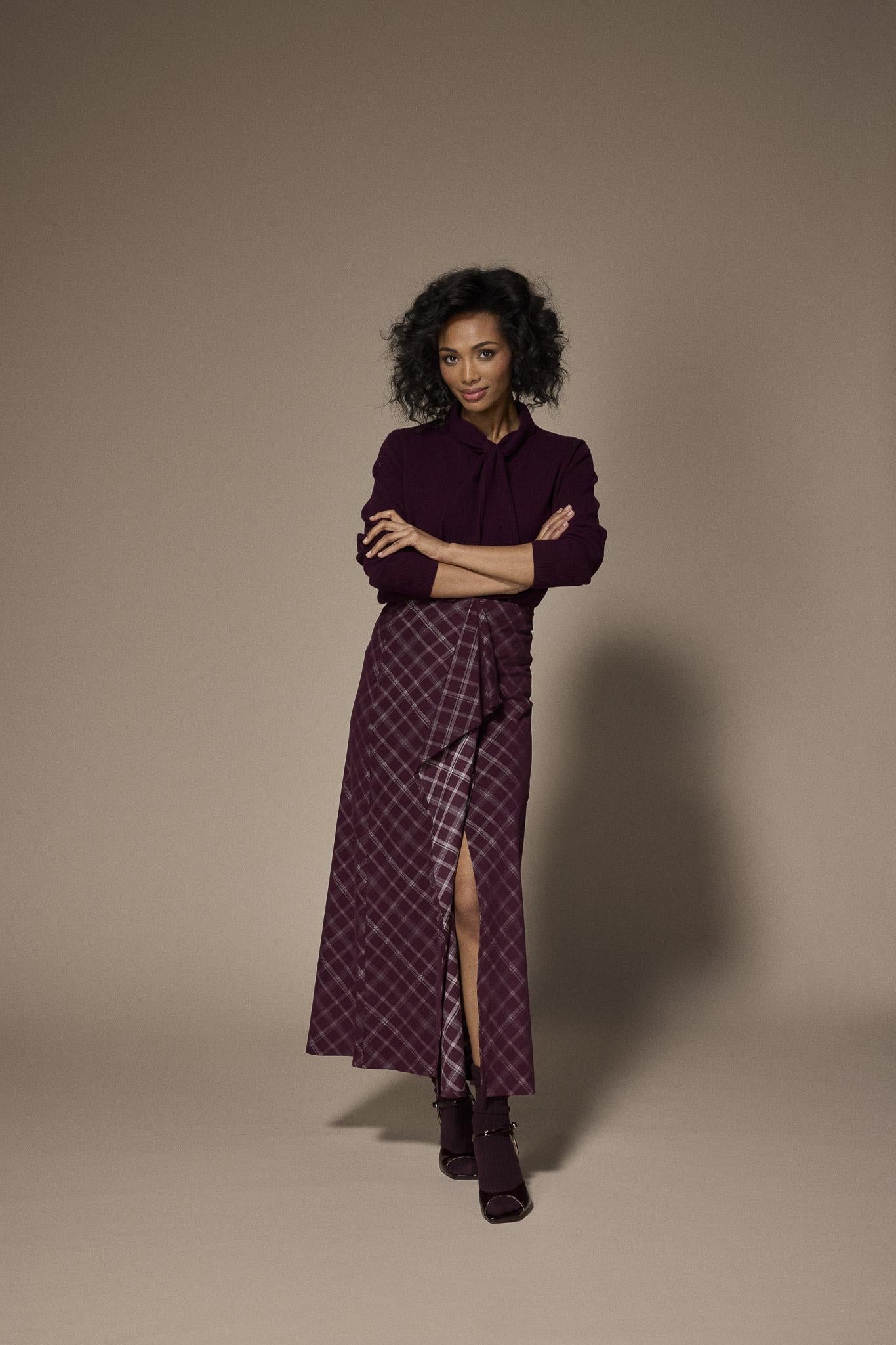 Amira overslagrok met ruit - Plume Checks