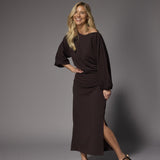 Eleonor elegante maxi jurk - Brown