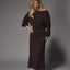 Eleonor elegante maxi jurk - Brown