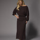 Eleonor elegante maxi jurk - Brown